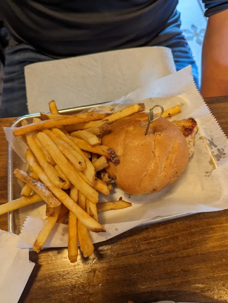 Chicken Sandwich and Fries